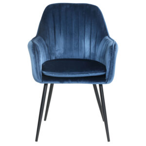 Modern Metal leg dining chair velvet upholstered DC 9002