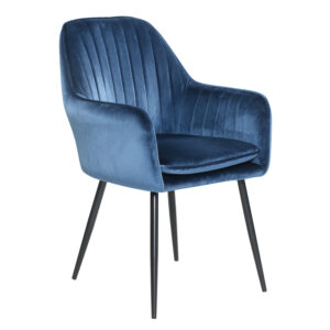 Modern Metal leg dining chair velvet upholstered DC 9002 