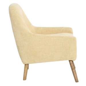 Modern Wooden Armchair with woven fabric upholstered AC 9004