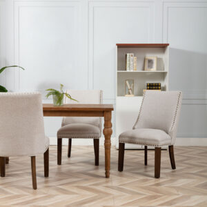 Traditional-wood-fabric-upholstered-side-dining-room-chair-DC-1180