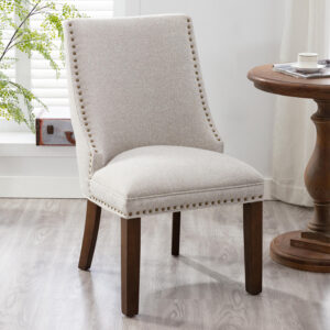 Traditional-wood-fabric-upholstered-side-dining-room-chair-DC-1180