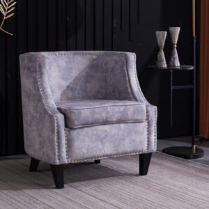 Upholstered and nail heads soft seat Armchair AC 6020