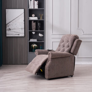 Wooden & Fabric Upholstered Power Lift Chair # 8029