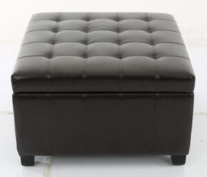 Wooden & PU upholstered storage bench by Anji Wangde Furniture BEN 1226