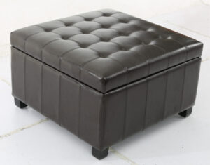 Wooden & PU upholstered storage bench by Anji Wangde Furniture BEN 1226