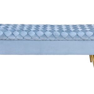 Wooden Storage Bench with hand woven top and metal legs Ben 2283