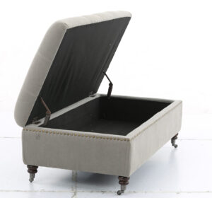 Wooden & fabric upholstered storage bench by Anji Wangde Furniture BEN 1222
