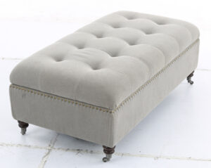 Wooden & fabric upholstered storage bench by Anji Wangde Furniture BEN 1222