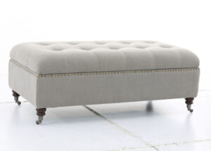 Wooden & fabric upholstered storage bench by Anji Wangde Furniture BEN 1222