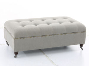 Wooden & fabric upholstered storage bench by Anji Wangde Furniture BEN 1222