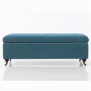 Wooden & fabric upholstered storage bench by Anji Wangde Furniture BEN 1222BL