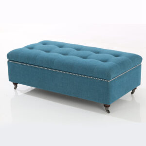 Wooden & fabric upholstered storage bench by Anji Wangde Furniture BEN 1222BL