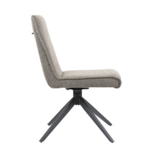 Fabric upholstered metal swivel dining chair KDC1042-1
