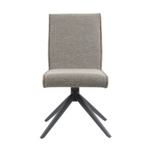 Fabric upholstered metal swivel dining chair KDC1042-1