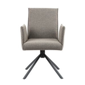 Fabric upholstered metal swivel dining Armchair KDC1044